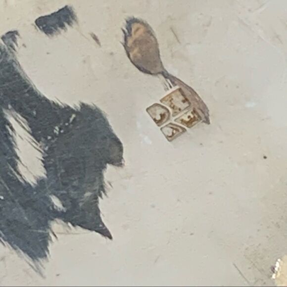 Vtg Red Envelope hammered silver mop bracelet - Picture 14 of 14